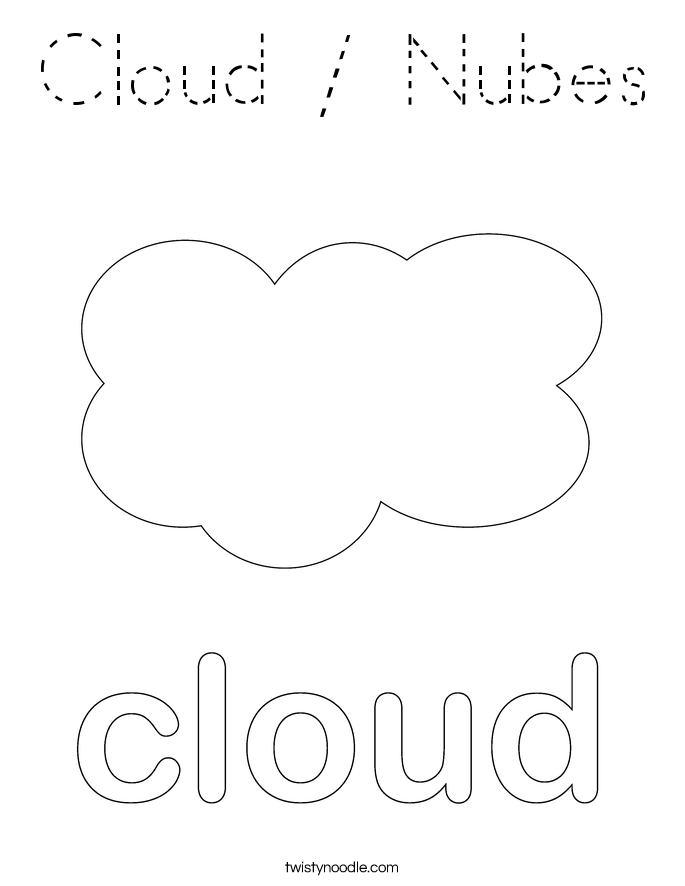 Cloud / Nubes Coloring Page