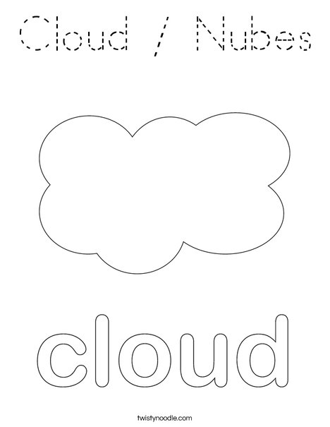 Cloud Coloring Page