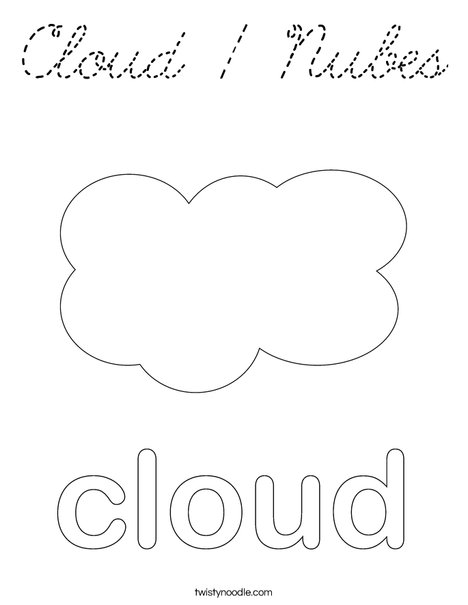 Cloud Coloring Page
