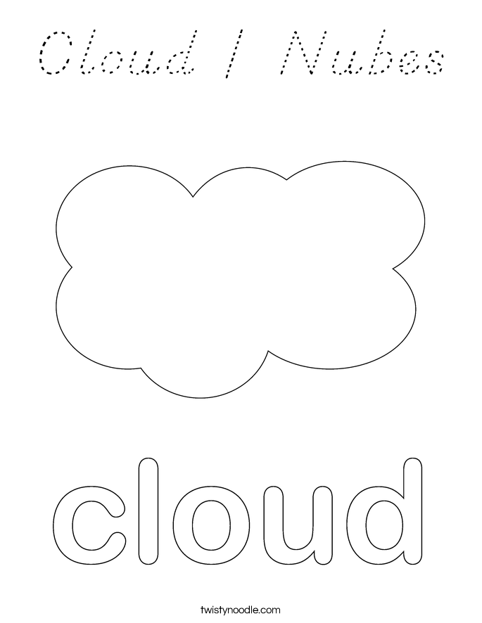 Cloud / Nubes Coloring Page