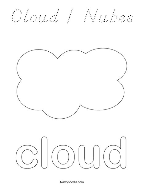Cloud Coloring Page
