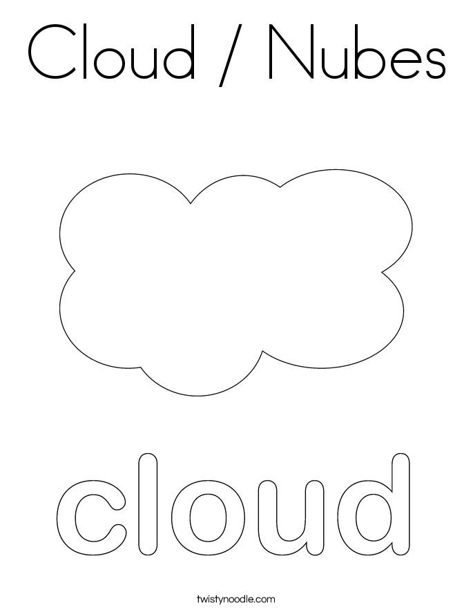 Cloud / Nubes Coloring Page