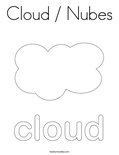 Cloud / Nubes Coloring Page