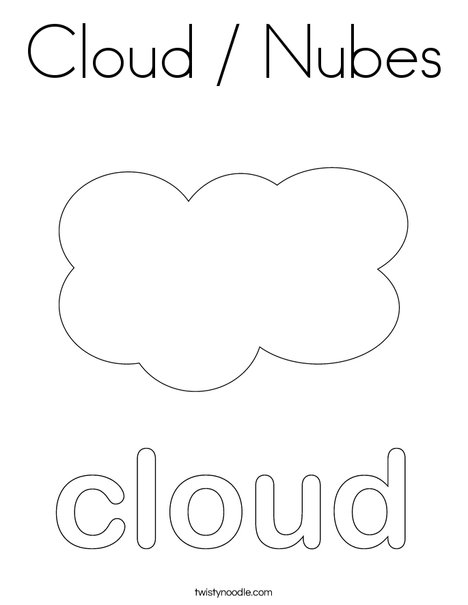 Cloud Coloring Page