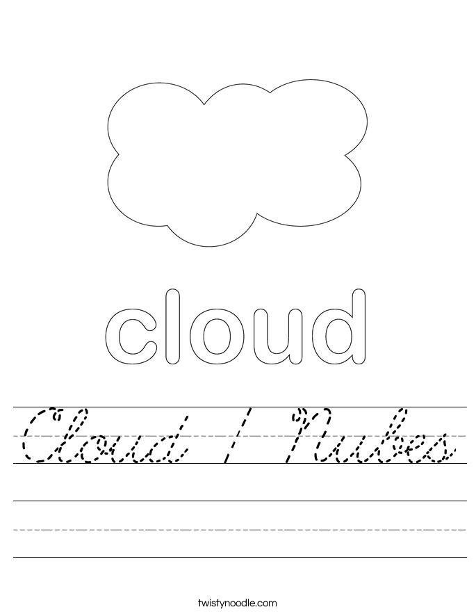 Cloud / Nubes Worksheet