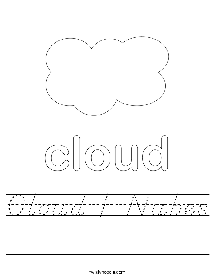 Cloud / Nubes Worksheet