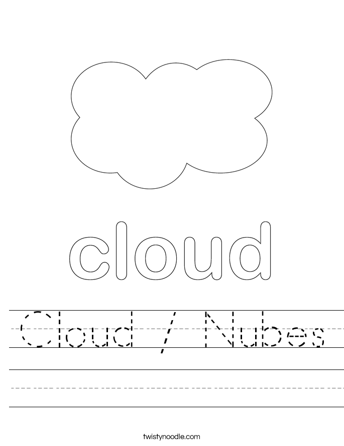 Cloud / Nubes Worksheet