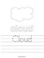 Cloud Handwriting Sheet