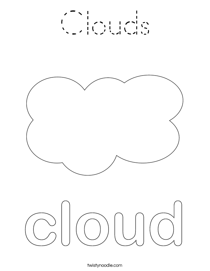 Clouds Coloring Page