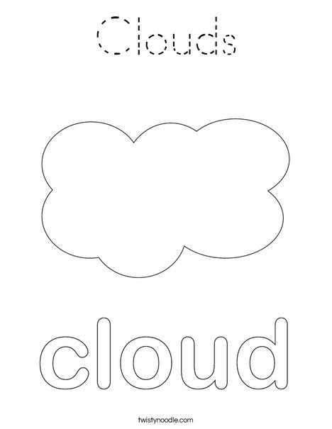 Cloud Coloring Page