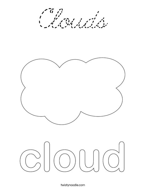 Cloud Coloring Page