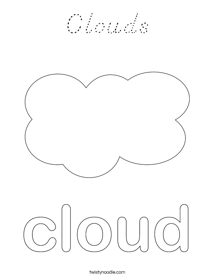 Clouds Coloring Page