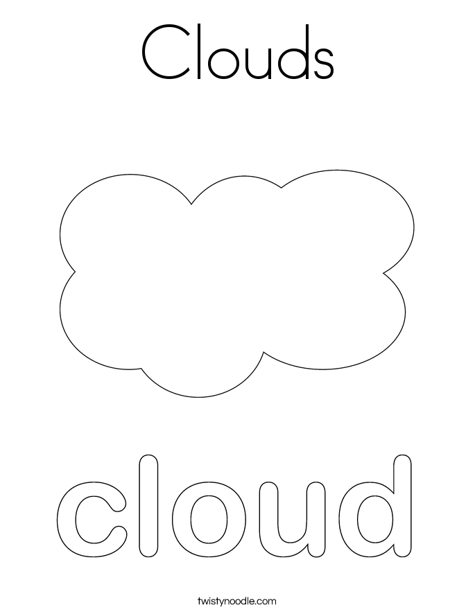 Clouds Coloring Page