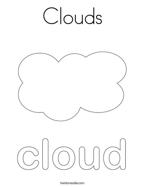 Cloud Coloring Page