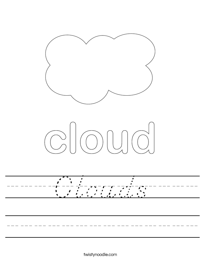Clouds Worksheet