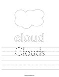 Clouds Worksheet