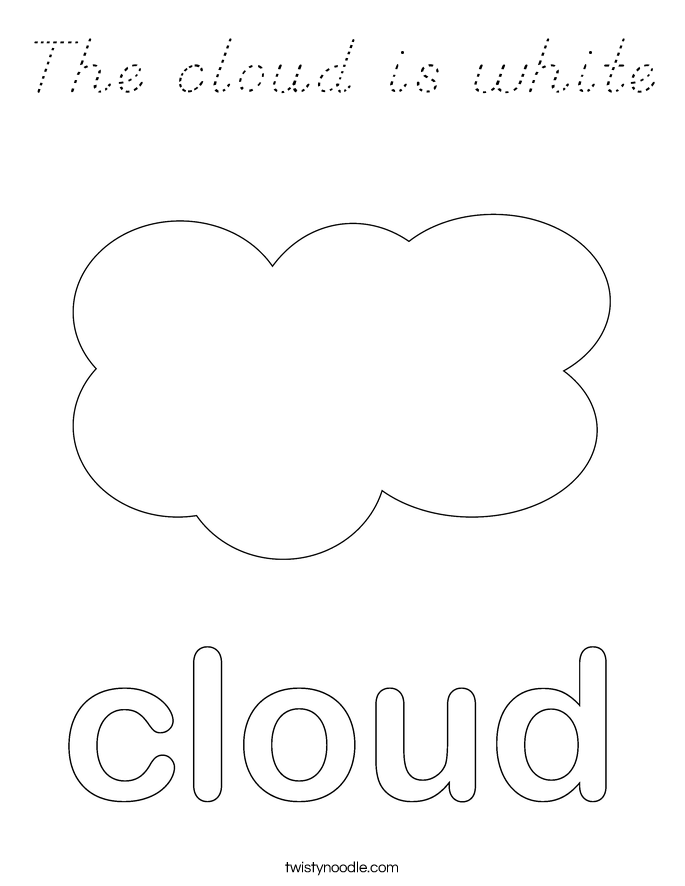 The cloud is white Coloring Page