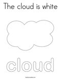 The cloud is whiteColoring Page