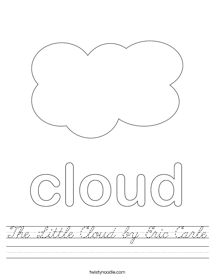 The Little Cloud by Eric Carle Worksheet