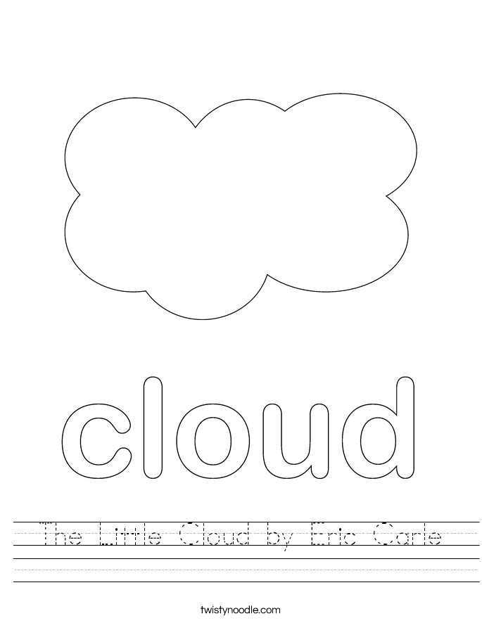 The Little Cloud by Eric Carle Worksheet