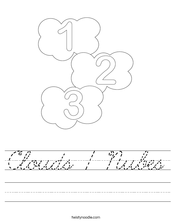 Clouds / Nubes Worksheet