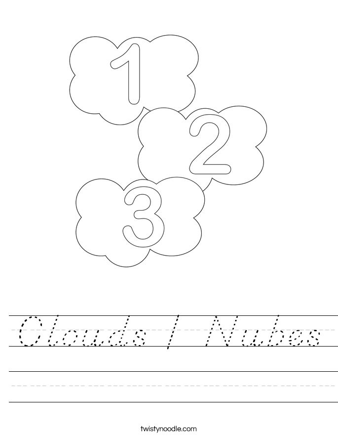 Clouds / Nubes Worksheet