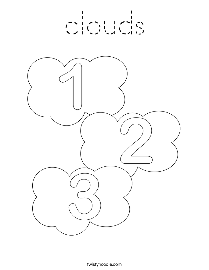 clouds Coloring Page