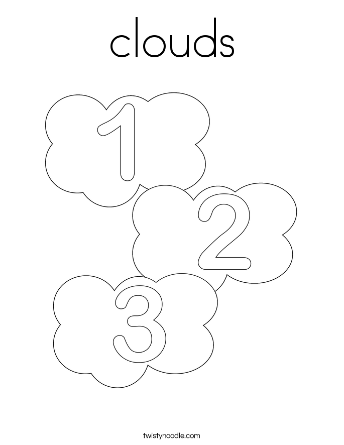 clouds Coloring Page