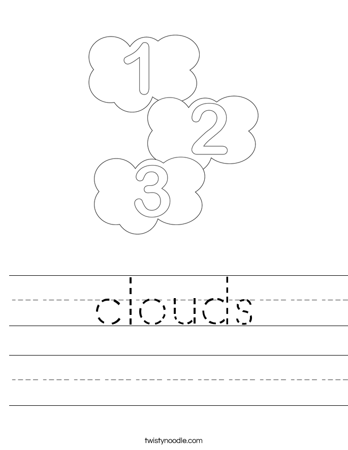 clouds Worksheet