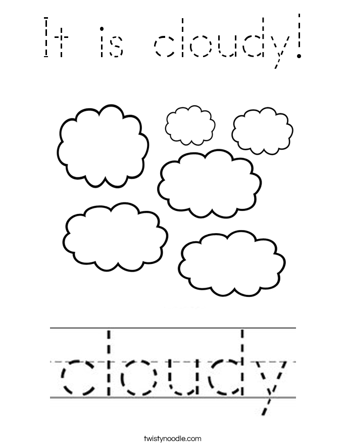 It is cloudy! Coloring Page