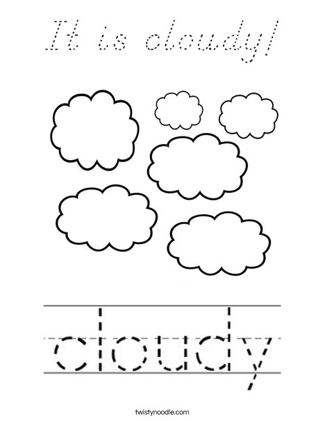Cloudy Coloring Page