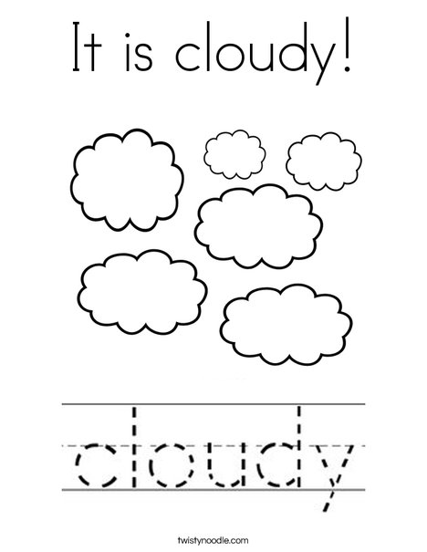 Cloudy Coloring Page