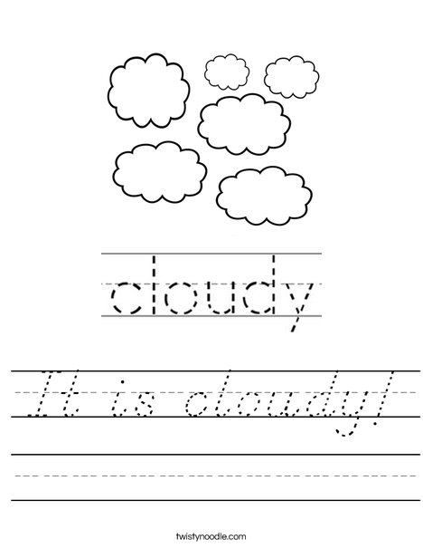 Cloudy Worksheet