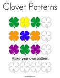 Clover Patterns Coloring Page