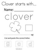 Clover starts with Coloring Page