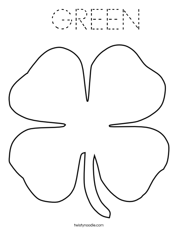  GREEN Coloring Page