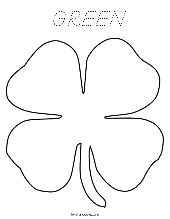  GREEN Coloring Page