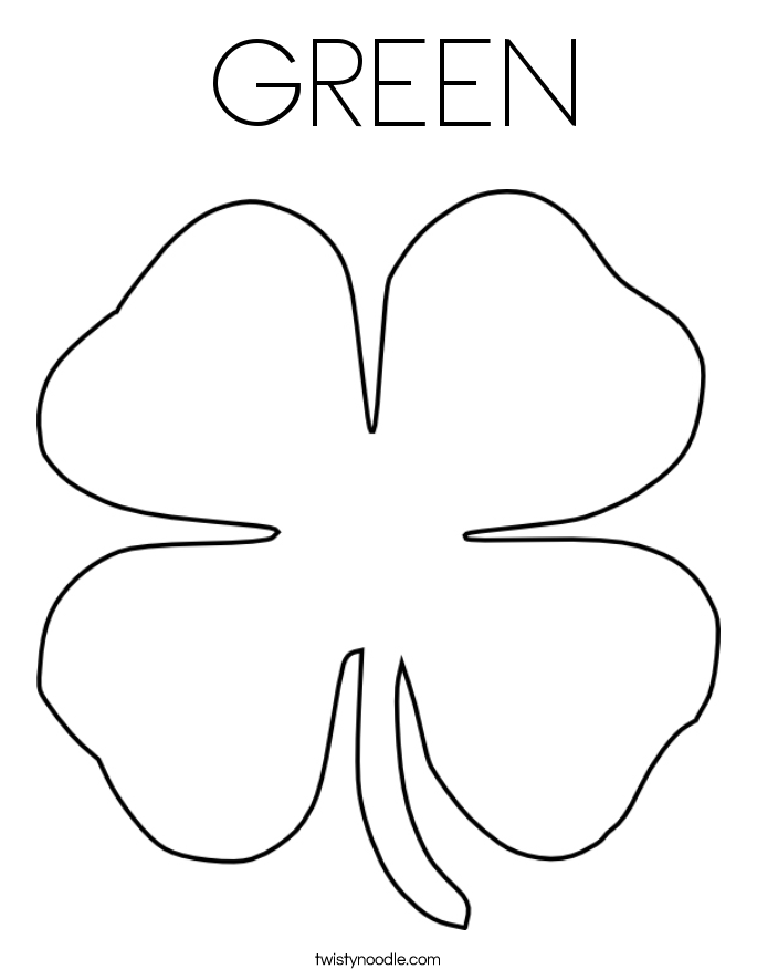  GREEN Coloring Page