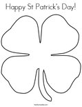 Happy St Patrick's Day! Coloring Page