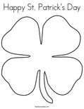 Happy St. Patrick's Day Coloring Page