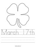 March 17th Worksheet