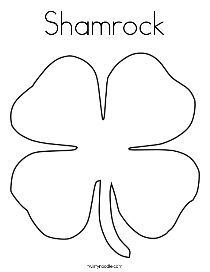 Shamrock Coloring Page - Twisty Noodle