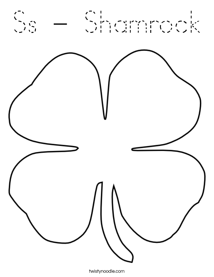 Ss - Shamrock Coloring Page