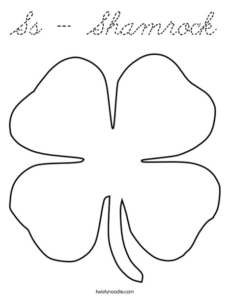 Clover Coloring Page