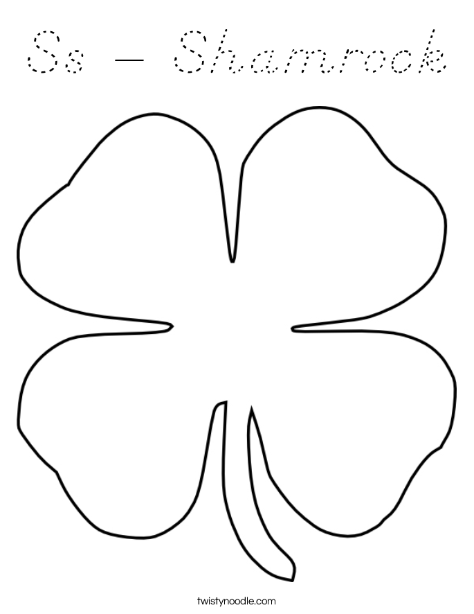 Ss - Shamrock Coloring Page