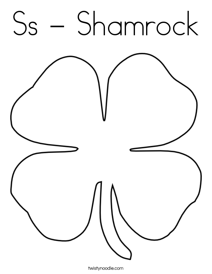 Ss - Shamrock Coloring Page