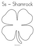 Ss - Shamrock Coloring Page