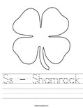 Ss - Shamrock Worksheet