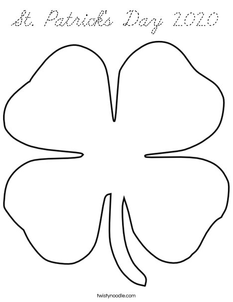 Clover Coloring Page