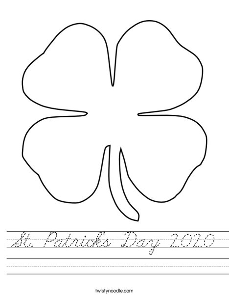 Clover Worksheet